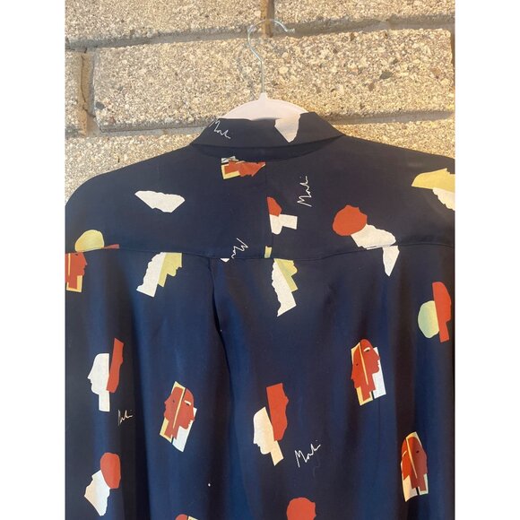 Monki Oversized Shirt in Face Print Sz M - Picture 9 of 10